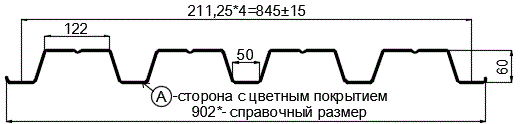 Фото: Профнастил Н60 х 845 - B (PURMAN-20-Citrine-0.5) в Подольске