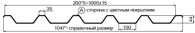 Фото: Профнастил С44 х 1000 - A (ПЭ-01-1014-0.45) в Подольске