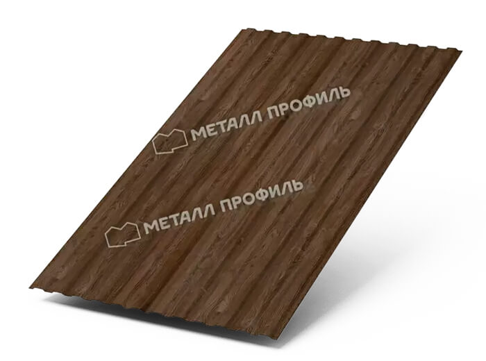 Фото: Профнастил МП10 х 1100 - B (ECOSTEEL_MA_Д-01-МореныйДуб-0.5) в Подольске