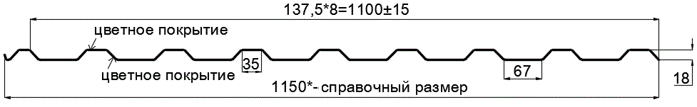 Фото: Профнастил МП20 х 1100 - R (ECOSTEEL_T_Д-01-ЗолотойДуб-0.5) в Подольске