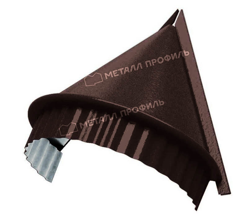 Заглушка конька круглого конусная (VALORI-20-Brown-0.5)