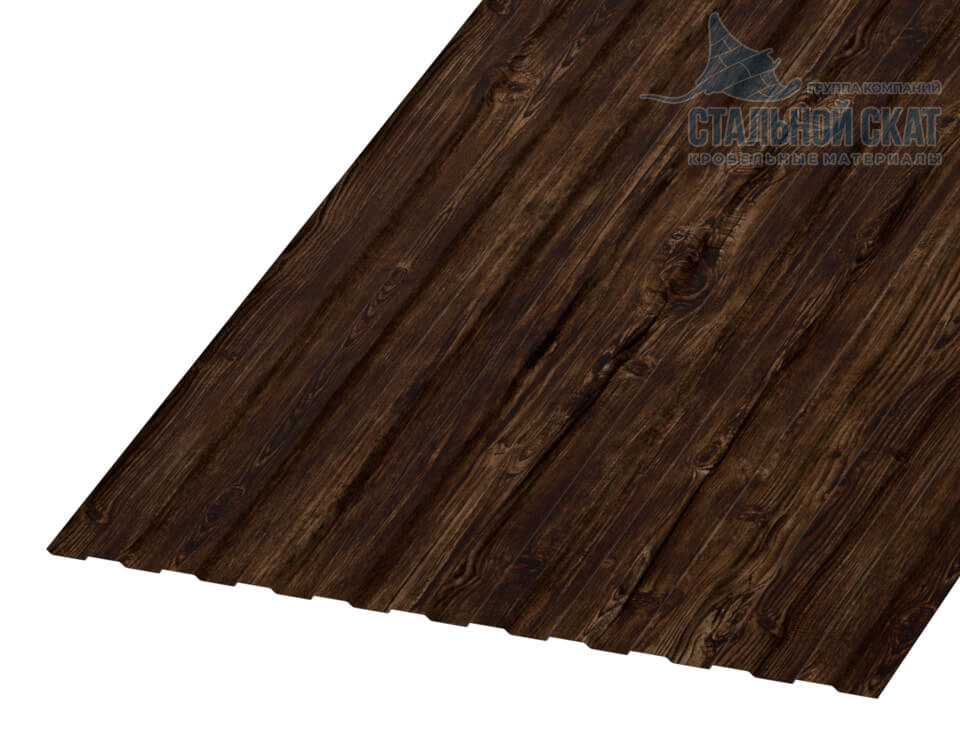 Профнастил С8 х 1150 - B (ECOSTEEL_MA-12-Античный Дуб-0.45)