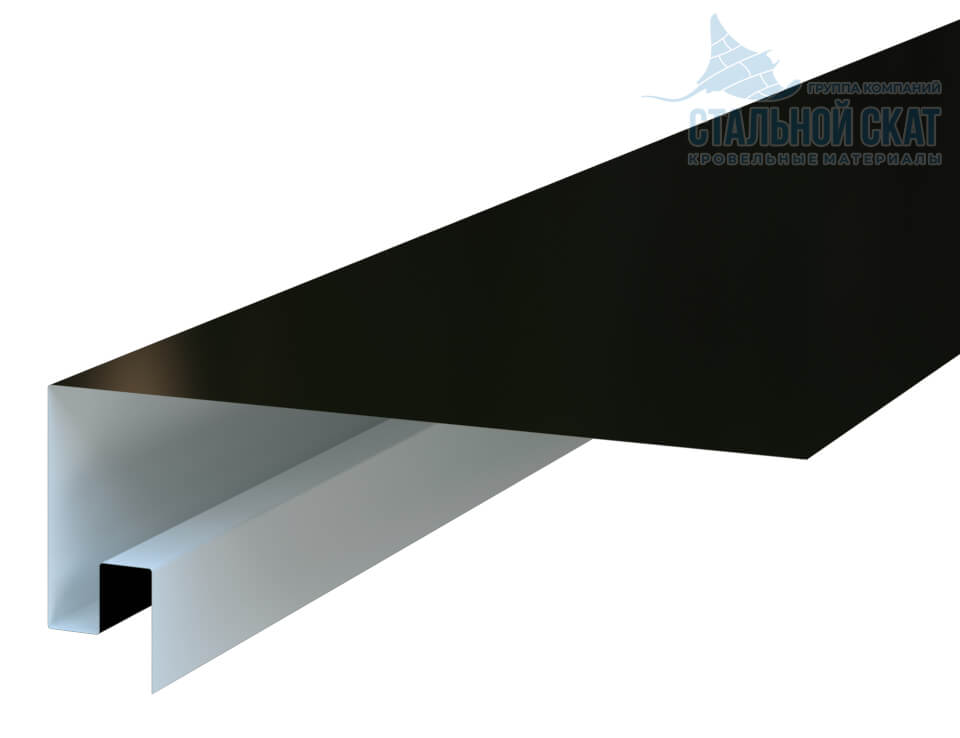 Планка откоса сложная 3D 245х75х2000 NormanMP (ПЭ-01-9005-0.5)