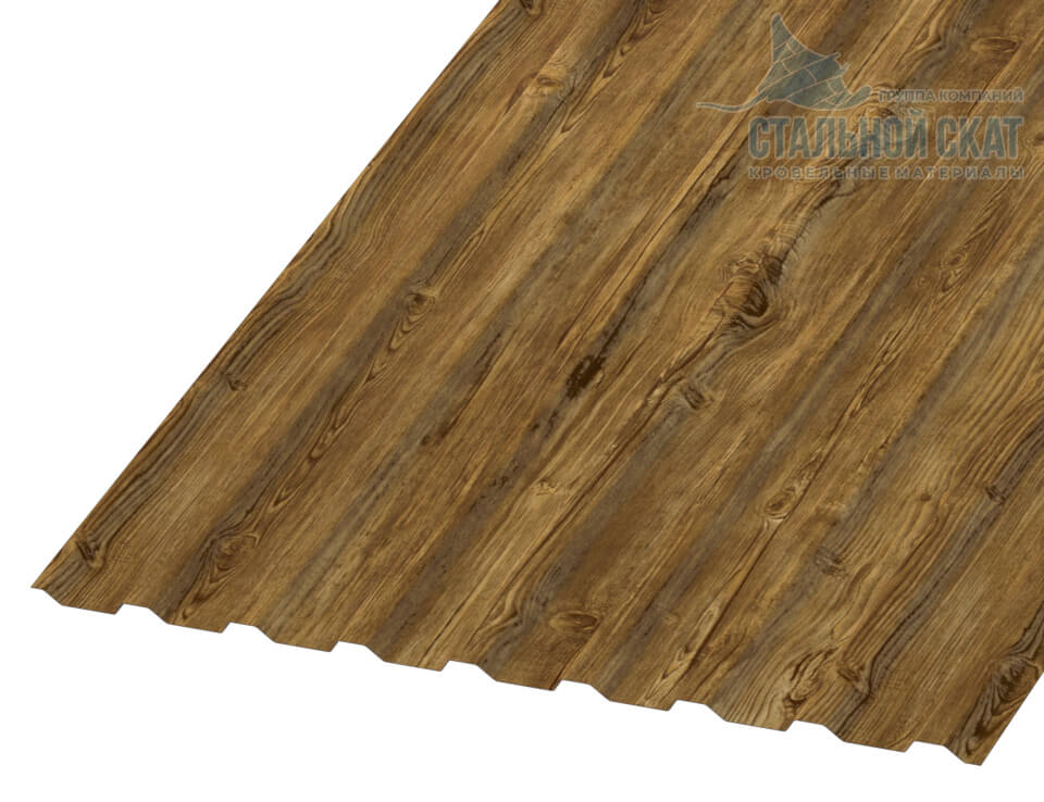 Профнастил МП20 х 1100 - B (ECOSTEEL_T-01-Золотой Дуб-0.5)