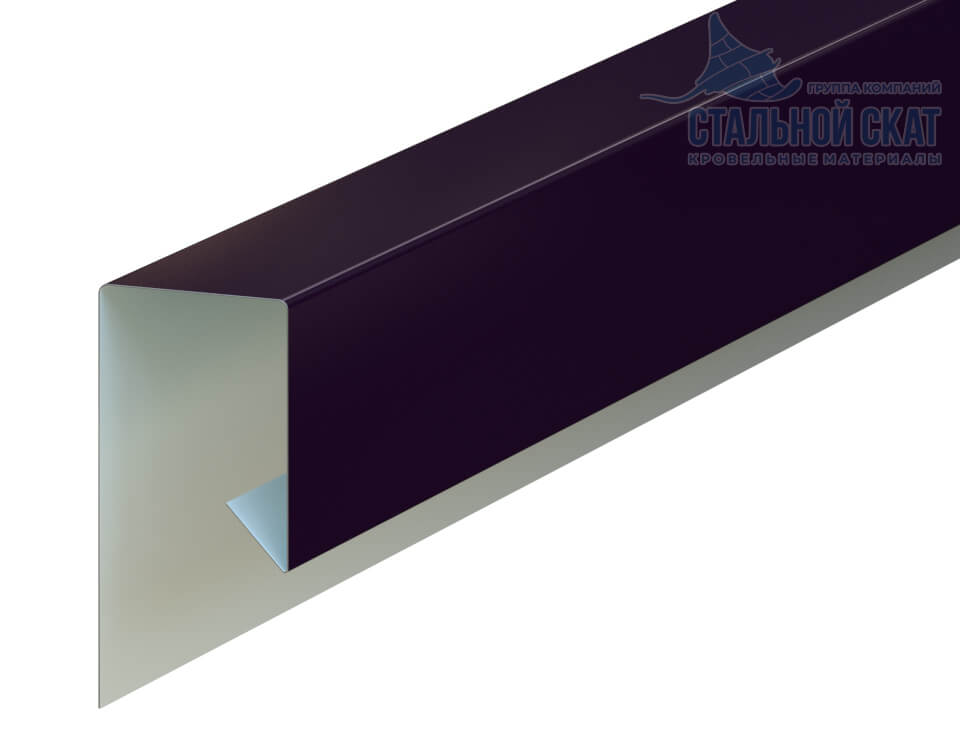 Планка завершающая сложная 30х25х3000 (VALORI-20-Violet-0.5)