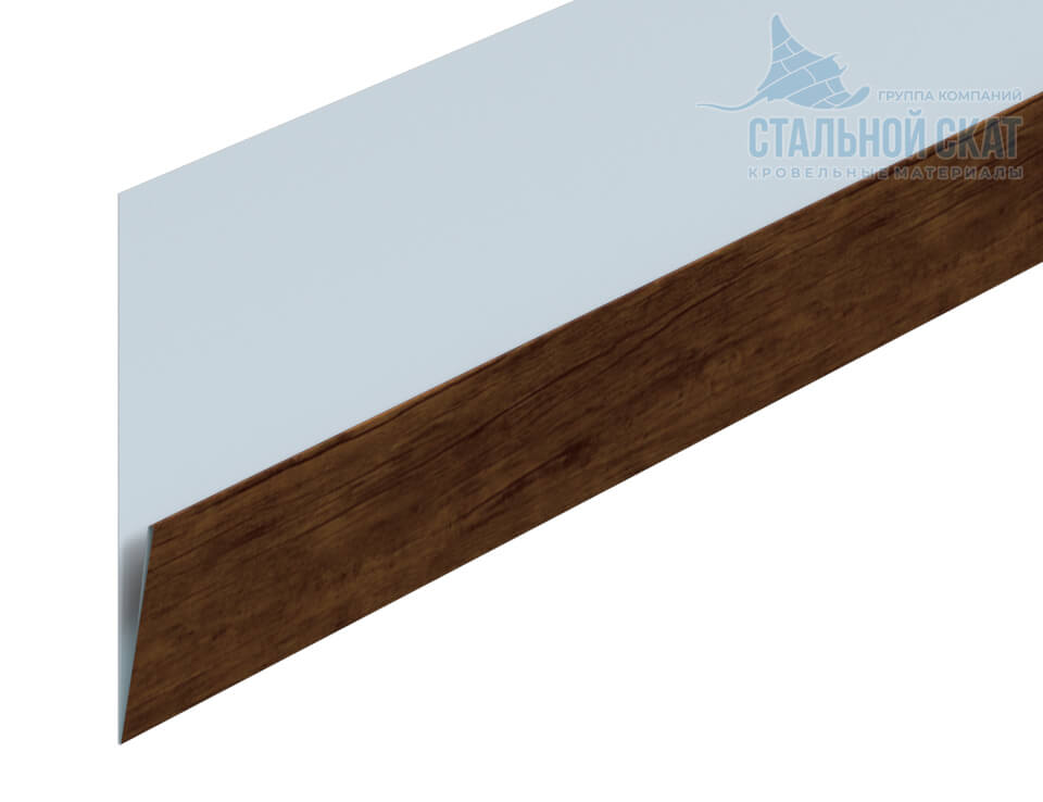 Планка начальная Lбрус-XL 20х50х3000 (ECOSTEEL-01-МореныйДуб-0.5)