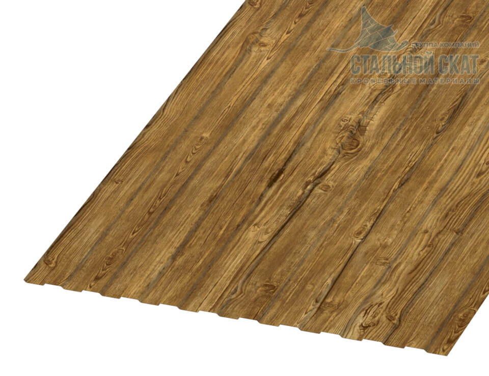 Профнастил С8 х 1150 - B (ECOSTEEL_T-01-Золотой Дуб-0.5)