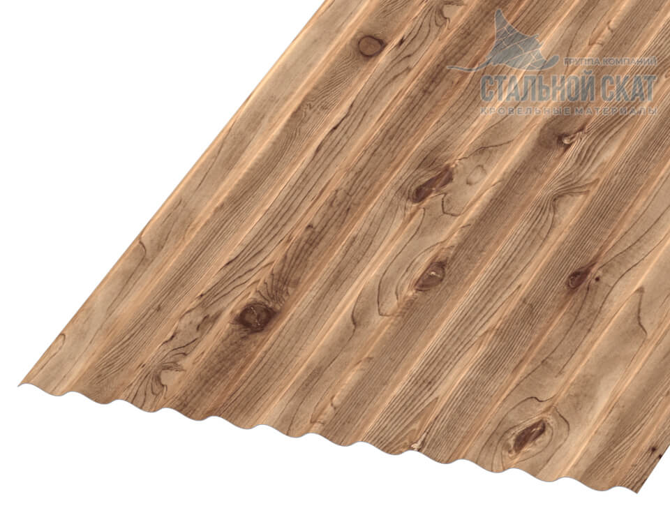 Профнастил МП18 х 1100 - A (ECOSTEEL_T-12-Золотой Орех-0.45)